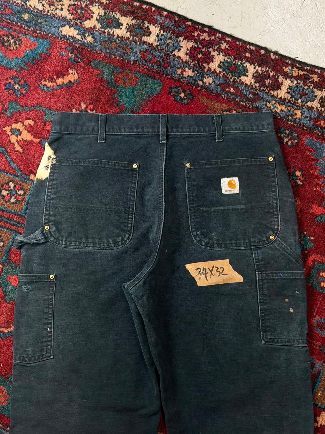 OG USA Made 칼하트 B01 더블니 블랙 칼하트 썩블니 카펜터 상품이미지6