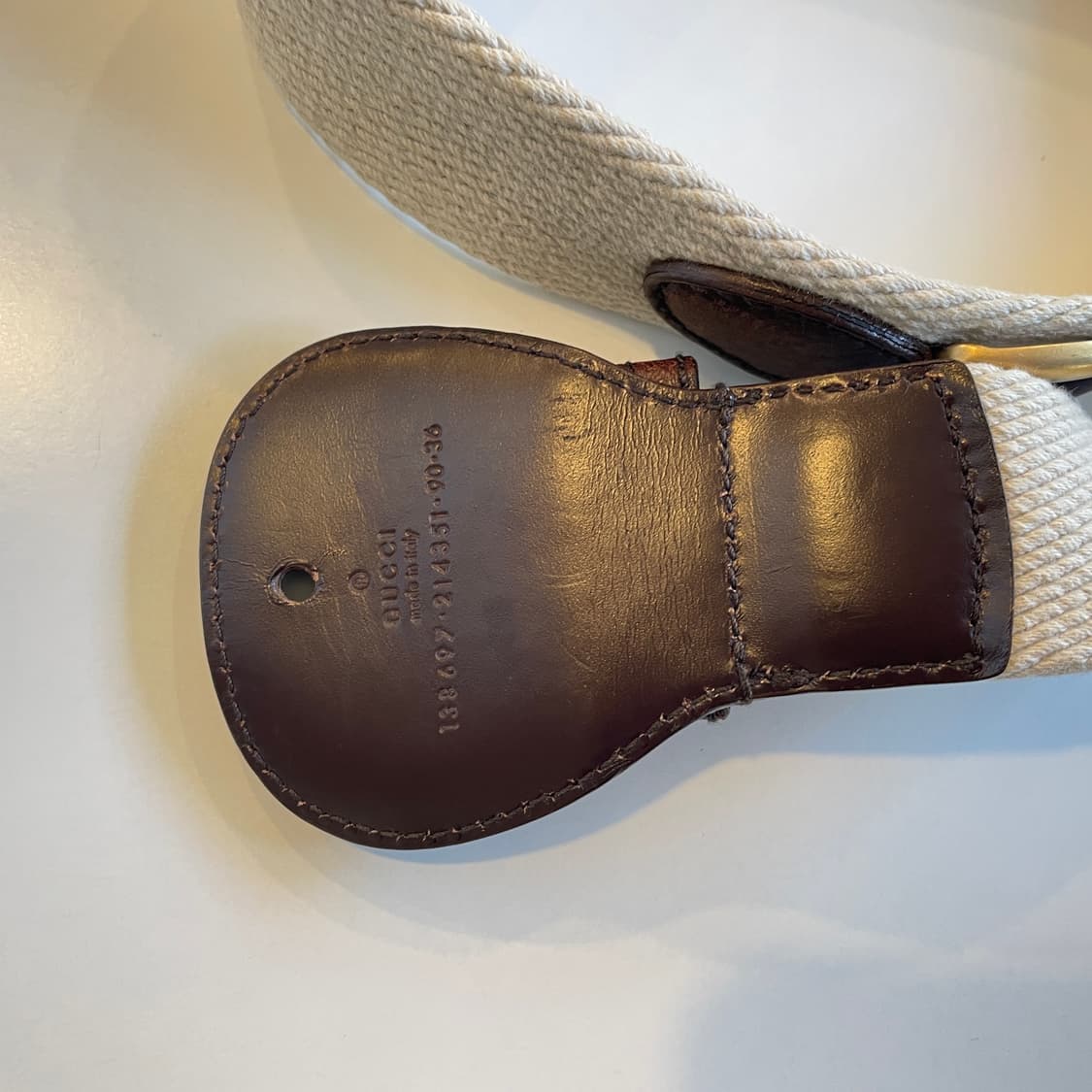 구찌 캔버스&가죽 벨트 상품이미지2