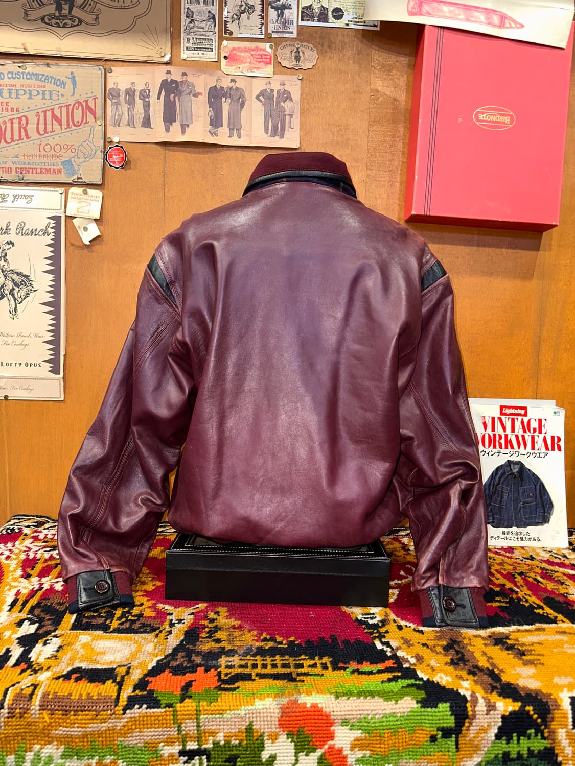 ( XL-2XL ) 가죽자켓 봄버자켓 항공점퍼 양가죽자켓 아메카지 상품이미지4