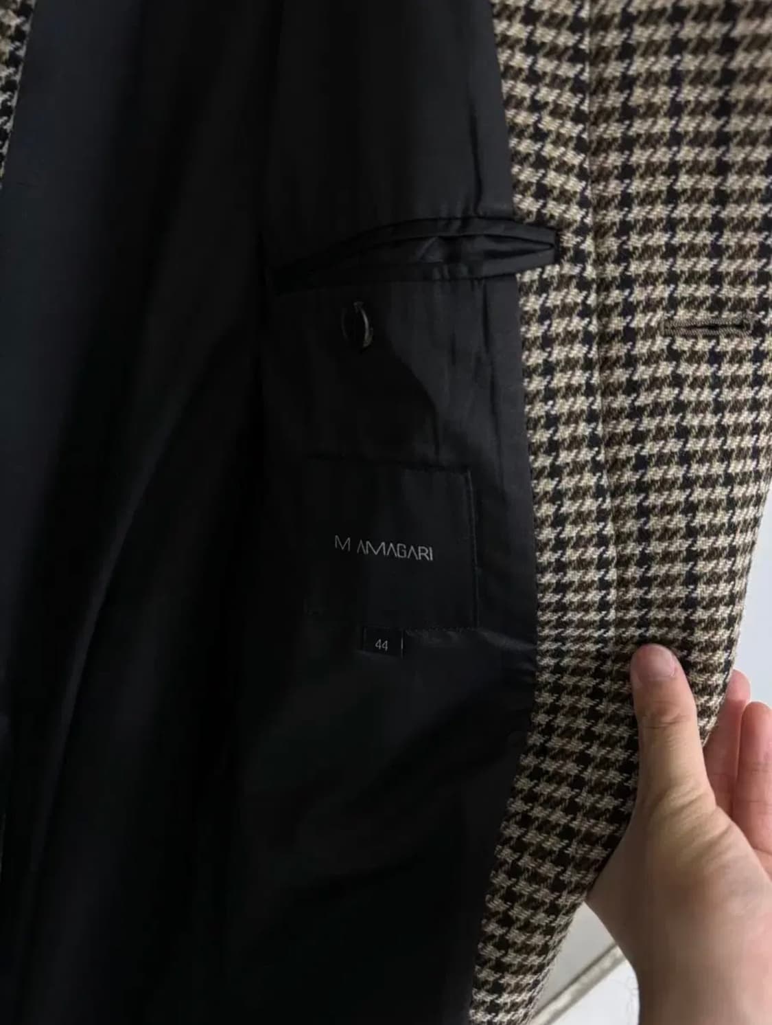 마마가리 체크 울 발마칸 코트 44(105) 상품이미지2