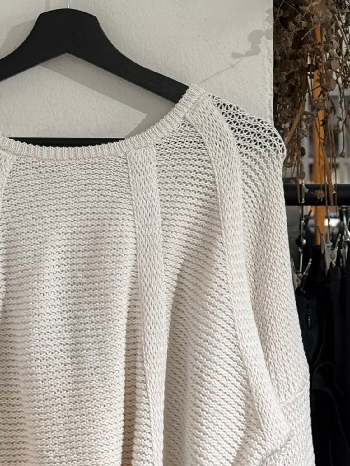 헬무트랭 화이트 플로브 크롭 니트 스웨터 상품이미지3