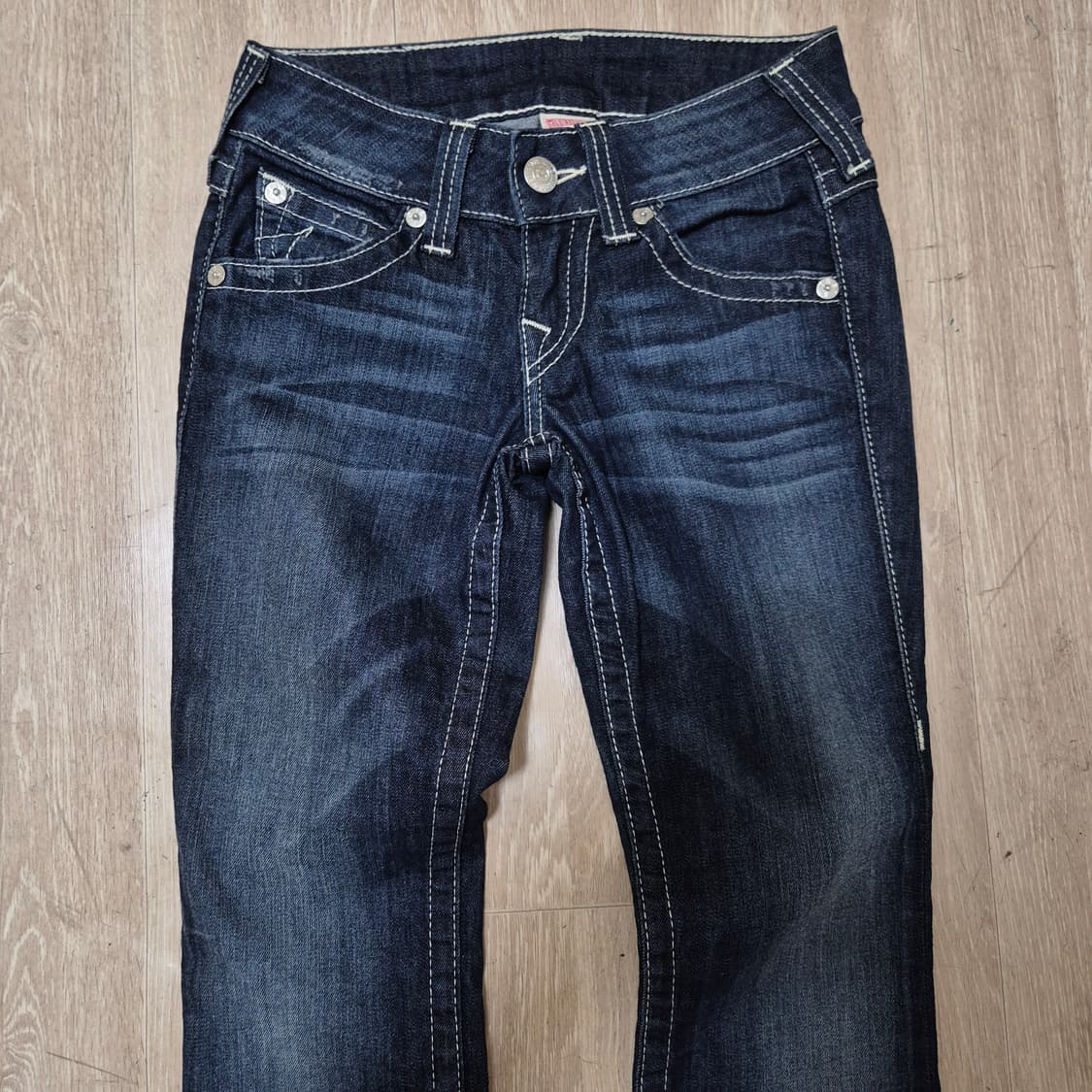 트루릴리전 여성 유스티치 워싱 부츠컷 데님진 청바지 상품이미지2