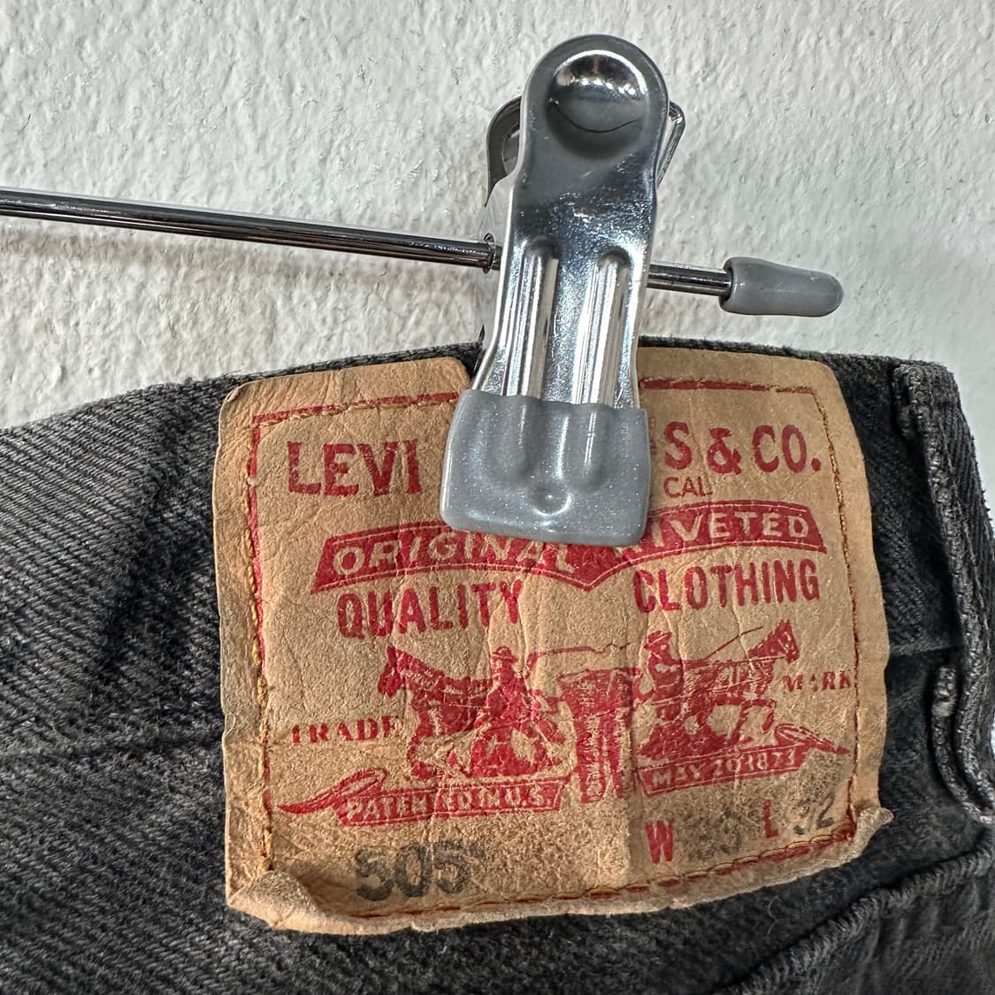 리바이스505 데님 흑청바지 33 상품이미지3