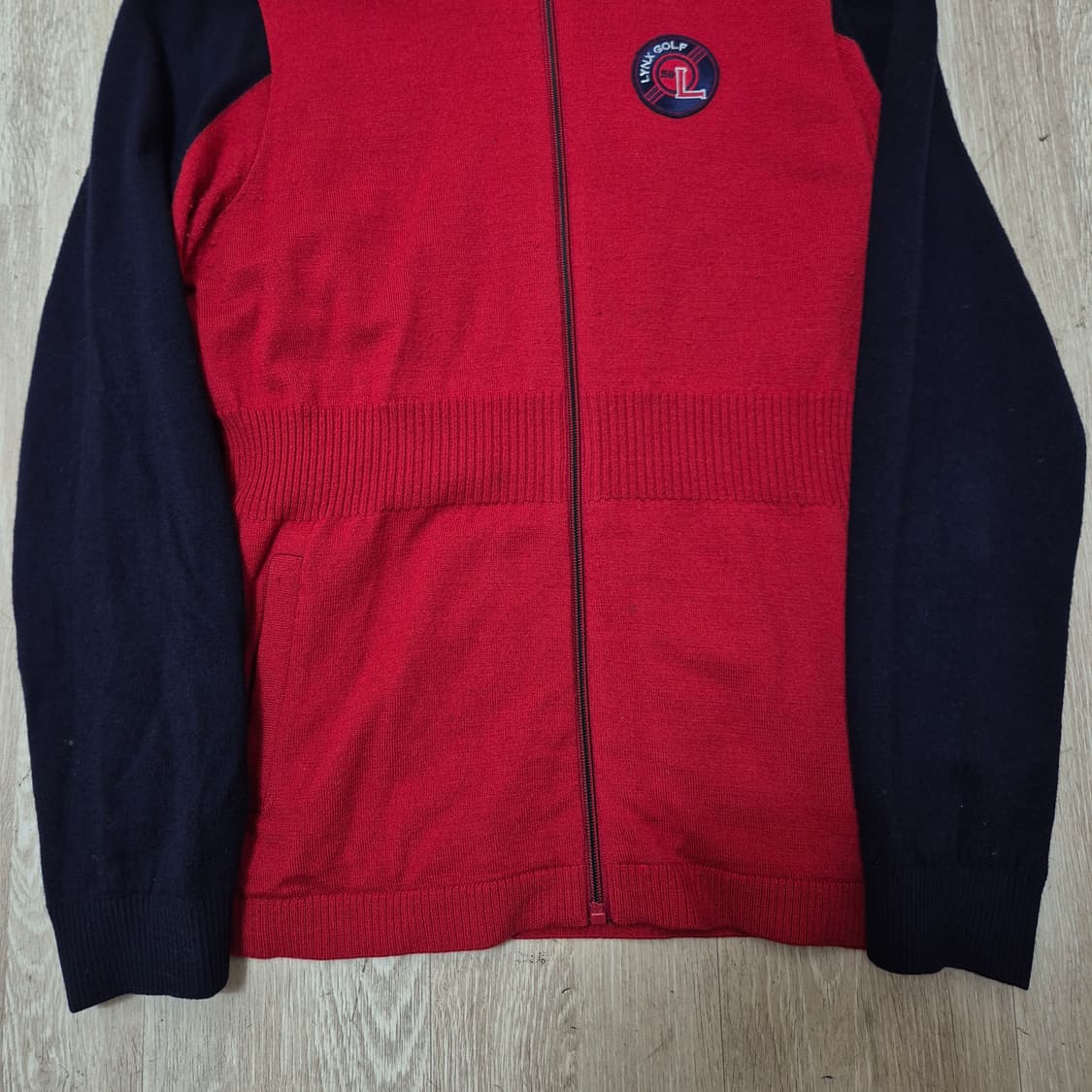 링스 골프 여성 골프웨어 배색 울 니트집업 S(90) 상품이미지3