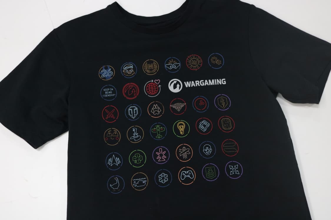 WARGAMING 워게이밍 멀티 아이콘 그래픽 블랙 반팔 티셔츠 상품이미지3