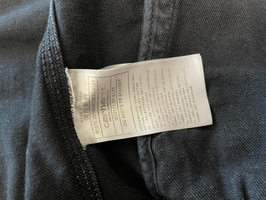 칼하트 wip og 산타페 봄버 블랙 s 상품이미지2