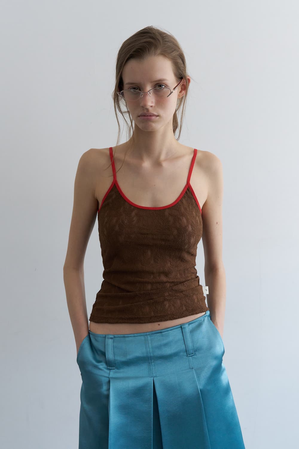 Overdue flair TEXTURE COMBI SLEEVELESS 상품이미지1