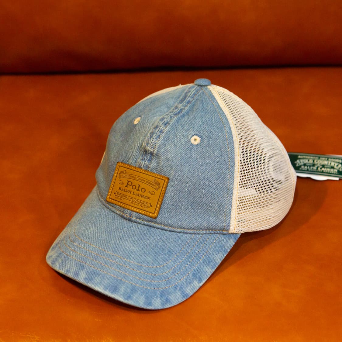 폴로 컨트리 라이트 워시드 데님 트러커 캡 상품이미지1