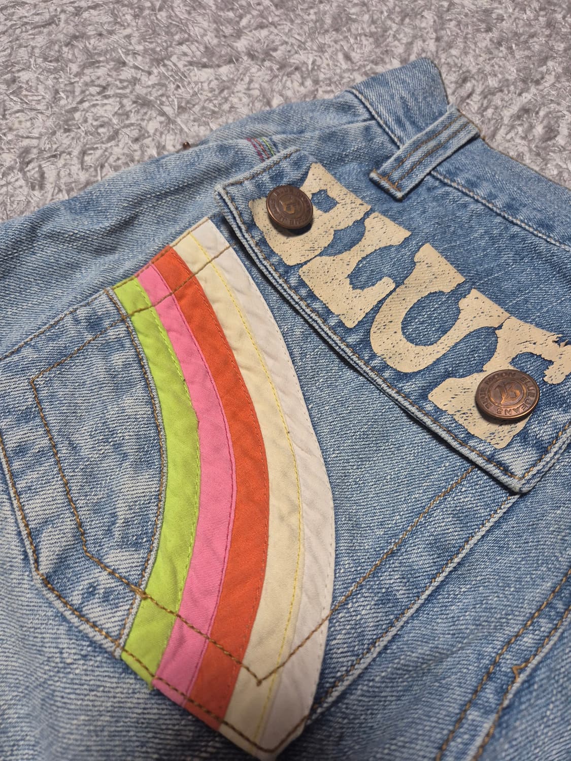 블루문블루데님반바지 청반바지 상품이미지5