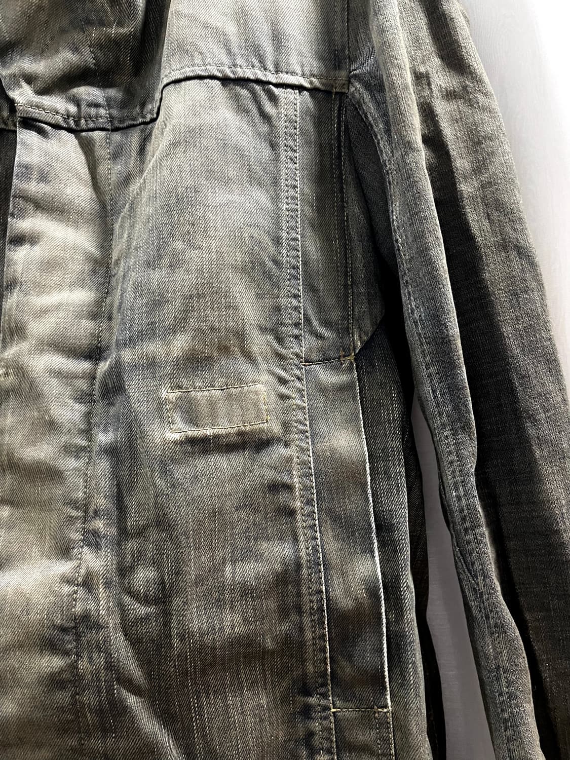 릭오웬스/ 슬레이브 코팅 데님 자켓/ L 상품이미지6