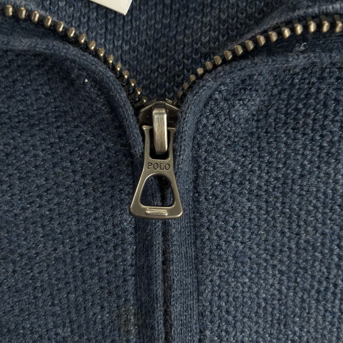 Polo  폴로 랄프로렌 자수 피마코튼 다크네이비 반집업 니트  상품이미지4