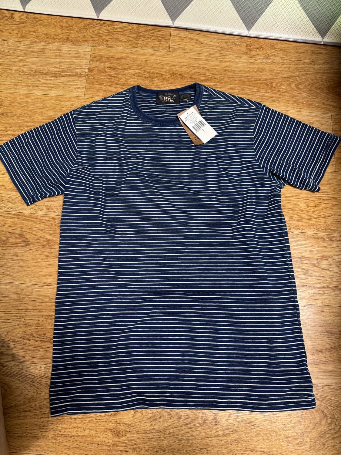RRL 인디고 스트라이프 남성 티셔츠 새상품 상품이미지1