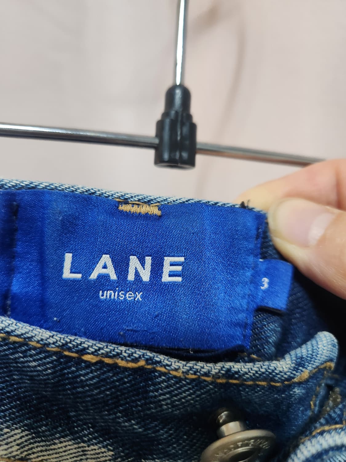 LANEunisex 패턴 데님 청바지 상품이미지3
