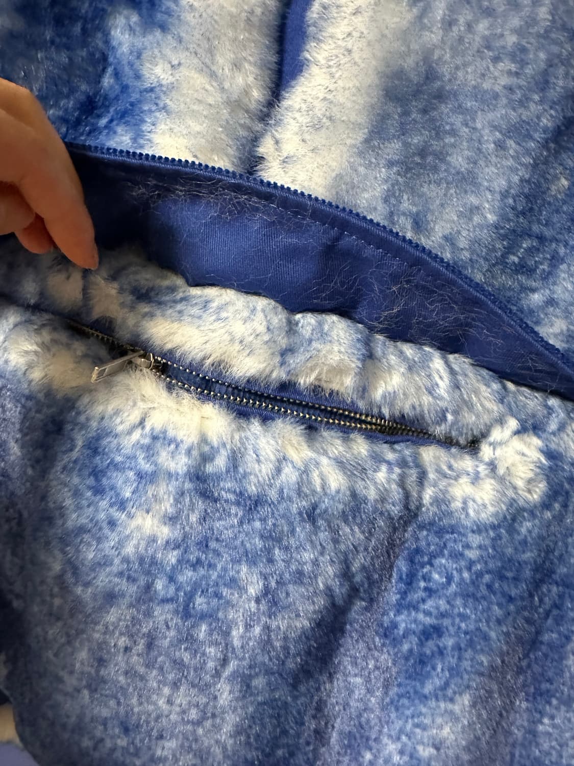 하우스오브써니 블루 퍼 아노락 점퍼 상품이미지3