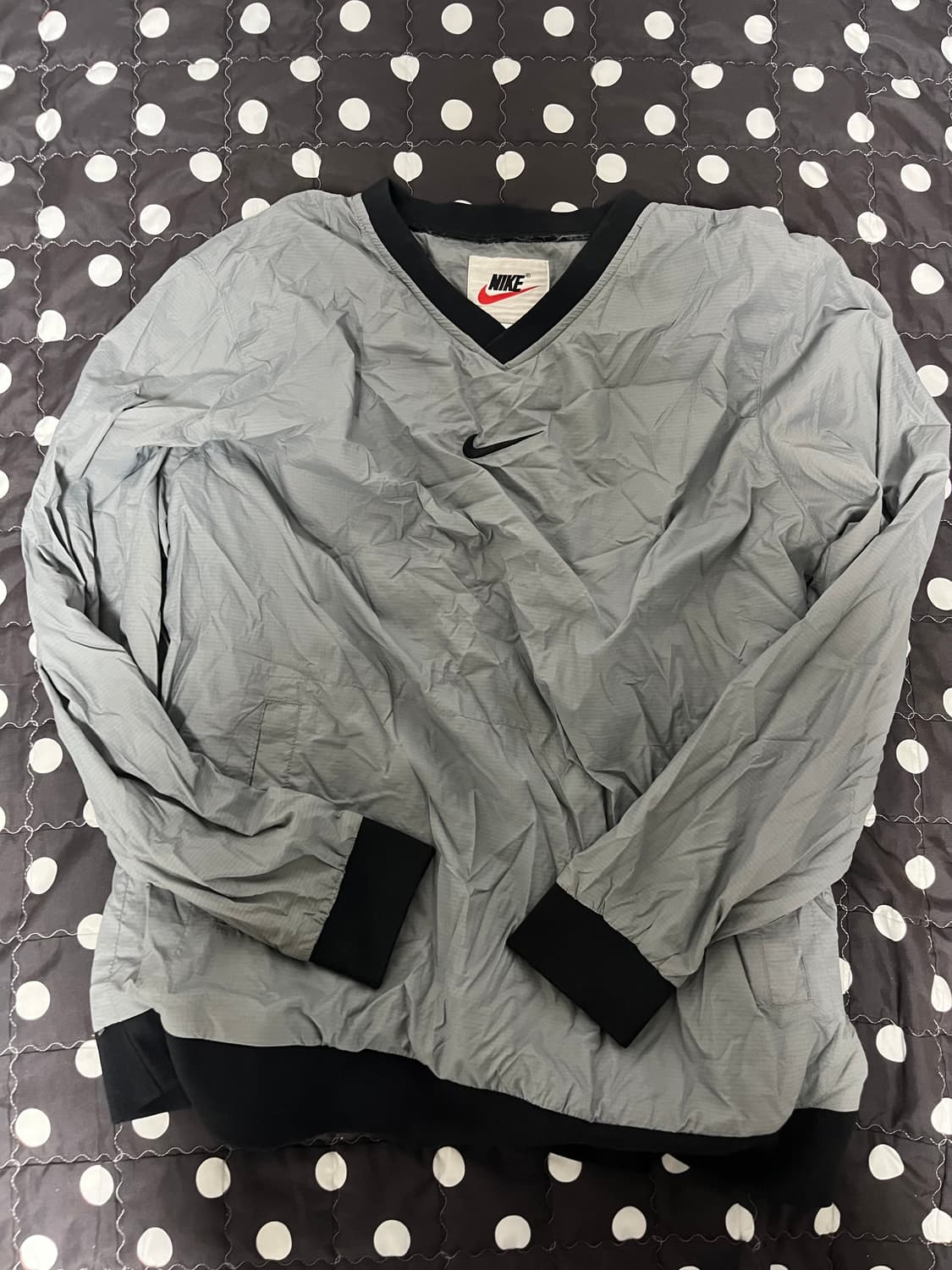 나이키 V넥 바람막이 아노락 y2k 회색 그레이 상품이미지1