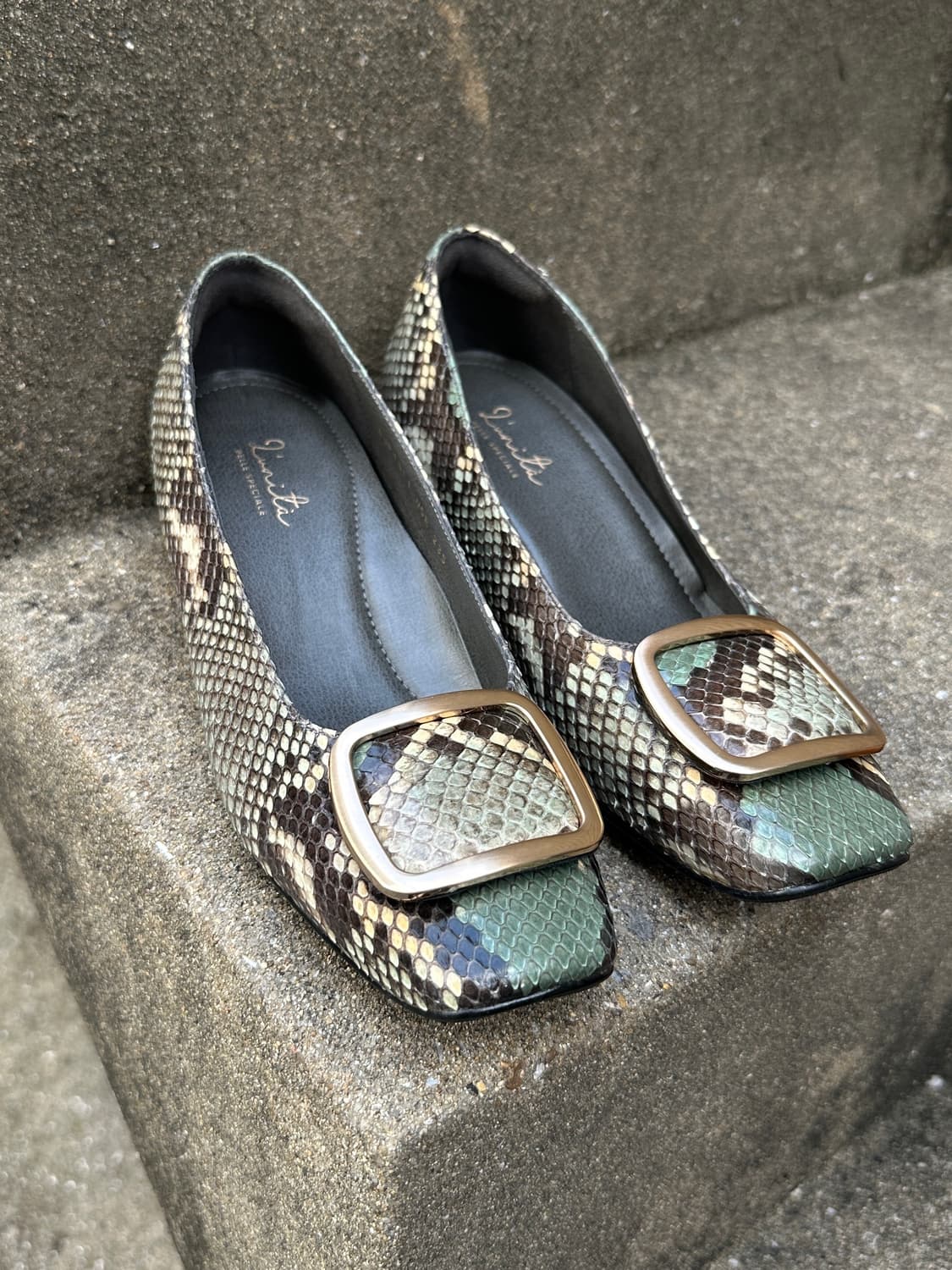 Vintage camo crocodile texture shoes 상품이미지1