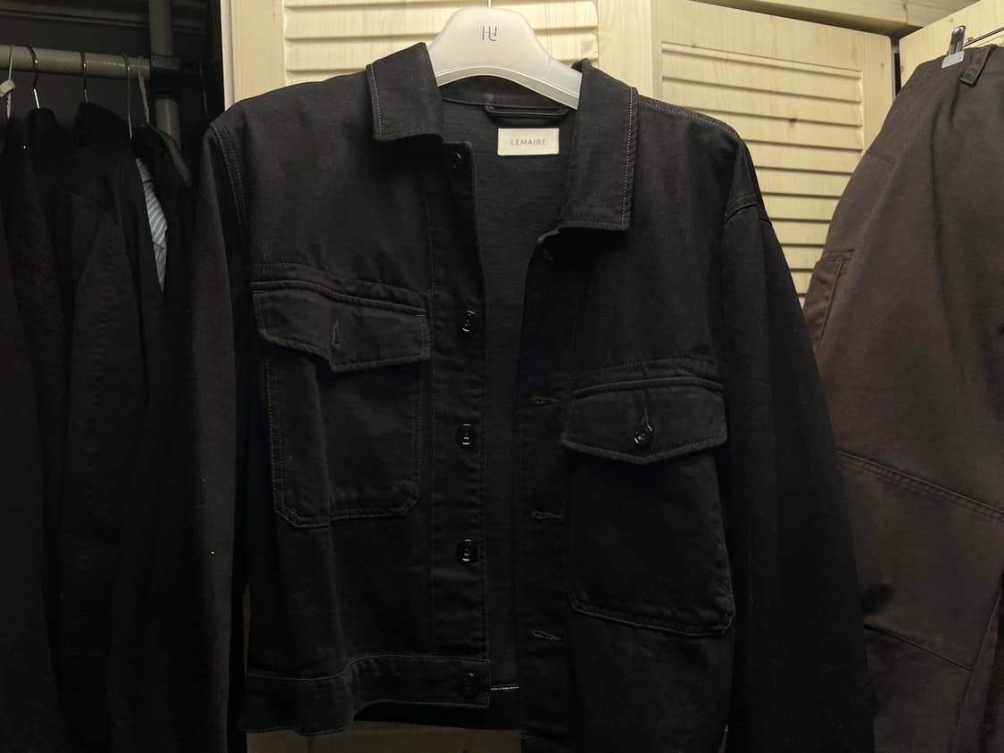 르메르 헤비 데님 트러커 자켓 블랙 (50) 상품이미지4