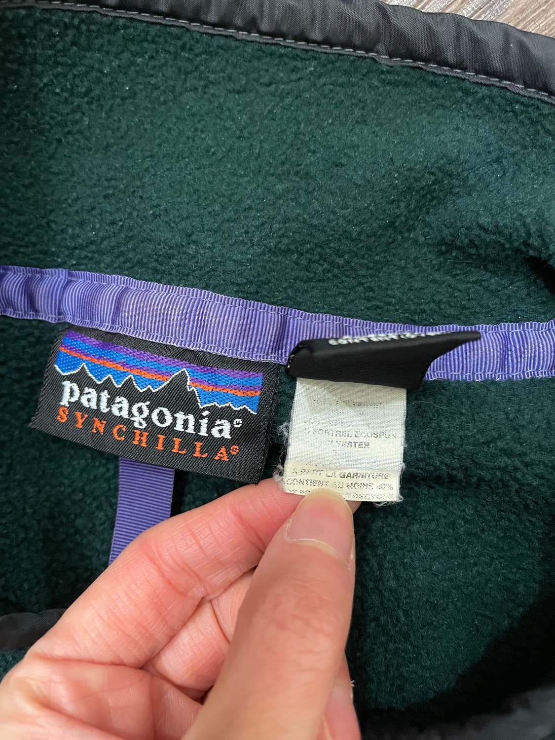 90s 파타고니아 신칠라 후리스 풀오버 그린 상품이미지8