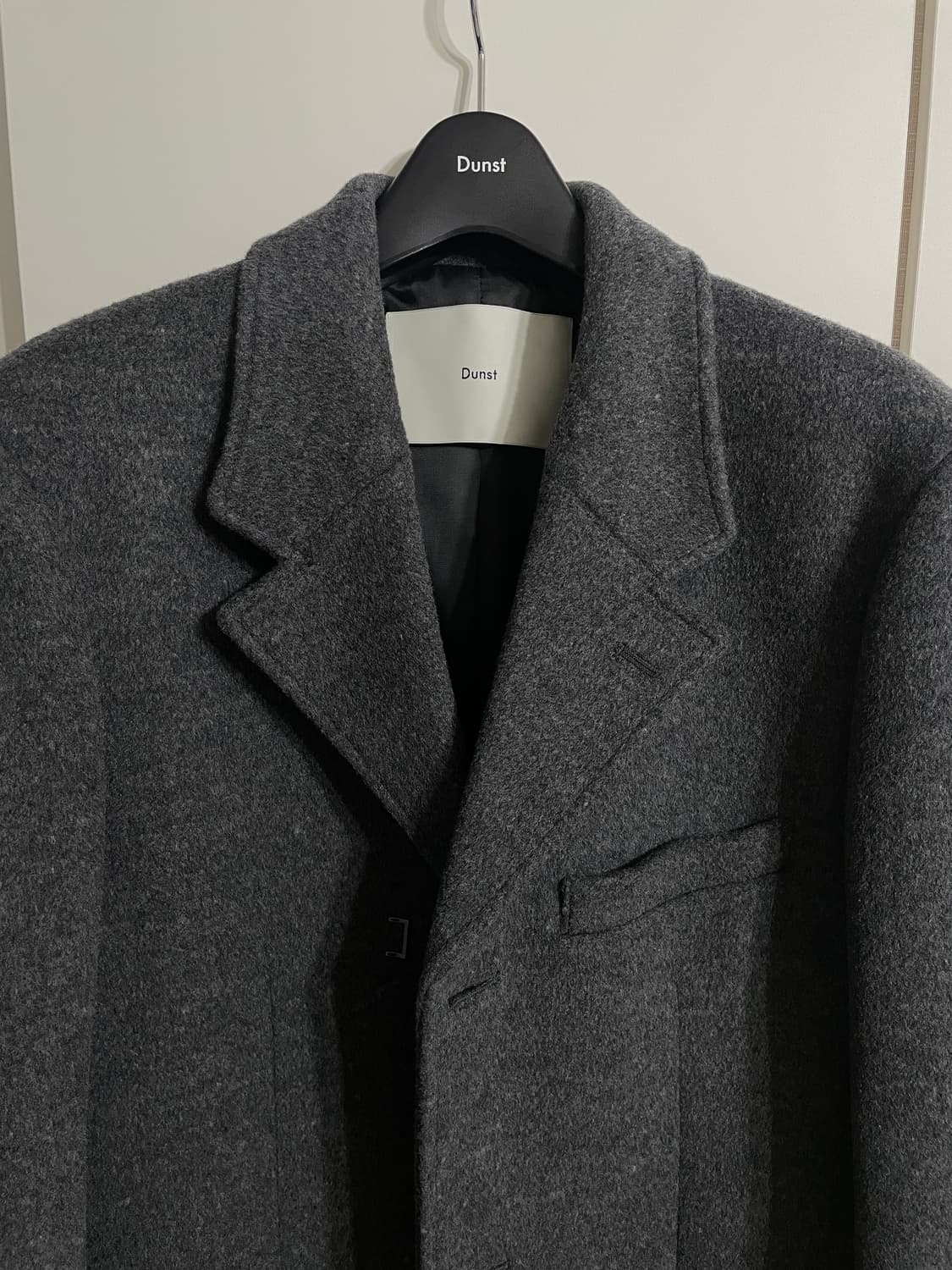 던스트 캐시미어 롱코트 차콜그레이 상품이미지5