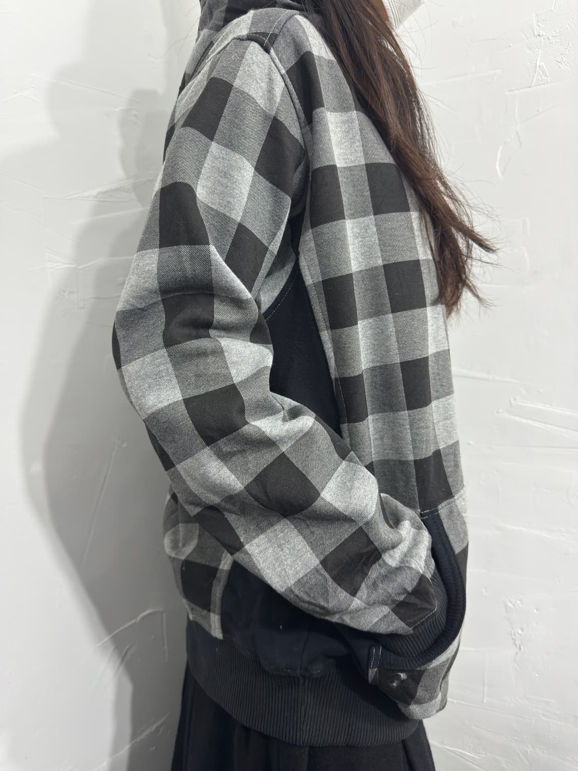 one after 99 check hood zipup 상품이미지5