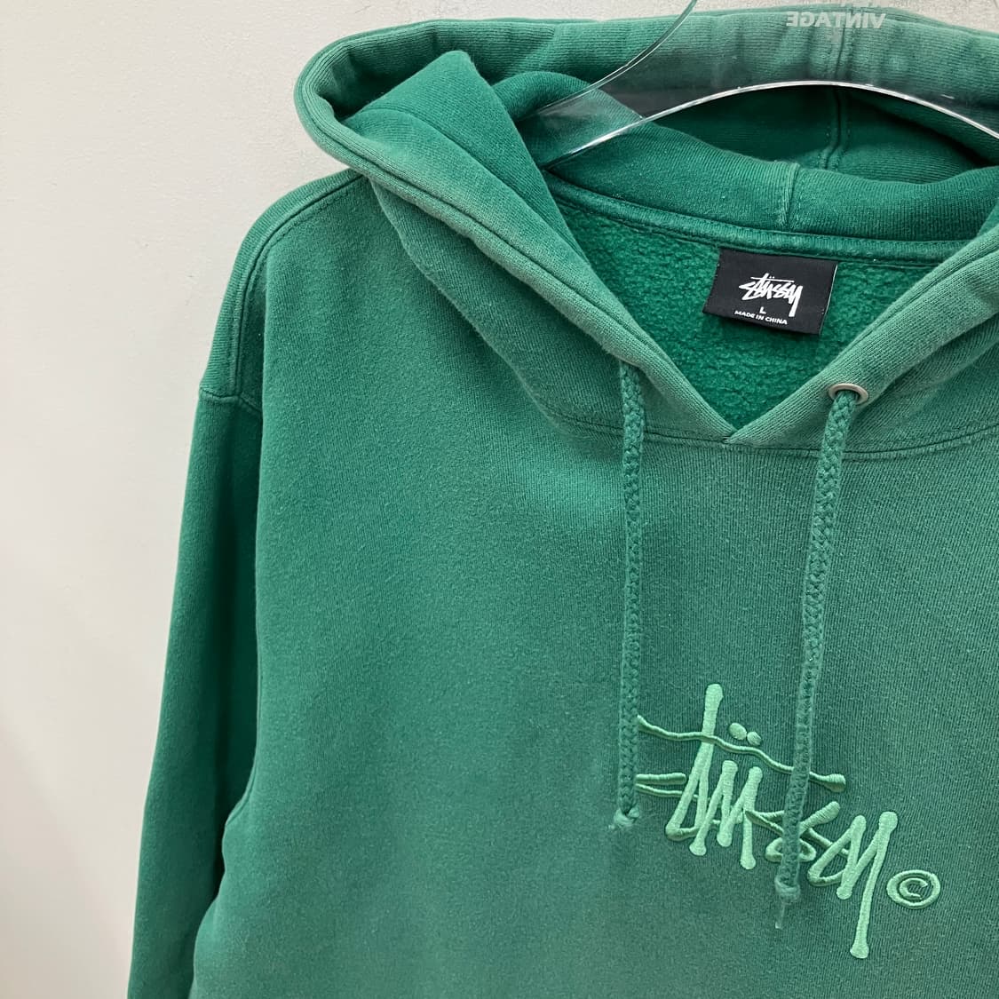 스투시 Stussy 그린 후드티 상품이미지3