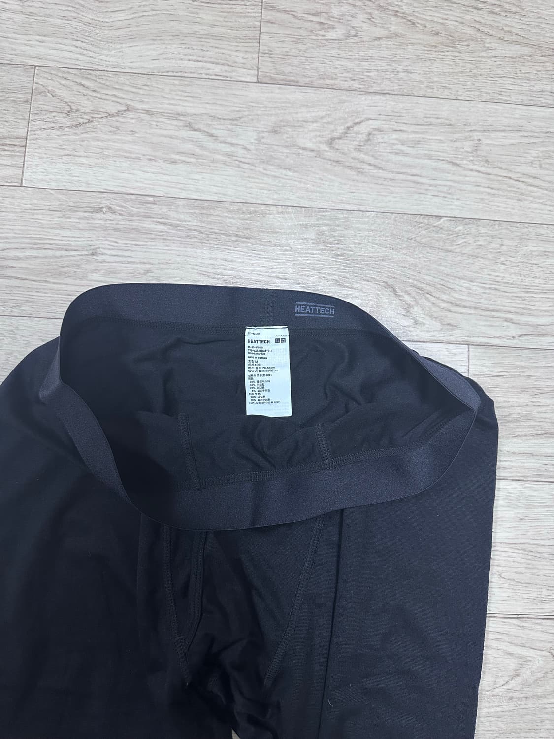 (L,M) 유니클로 히트텍 내복 상하의 블랙 상품이미지5