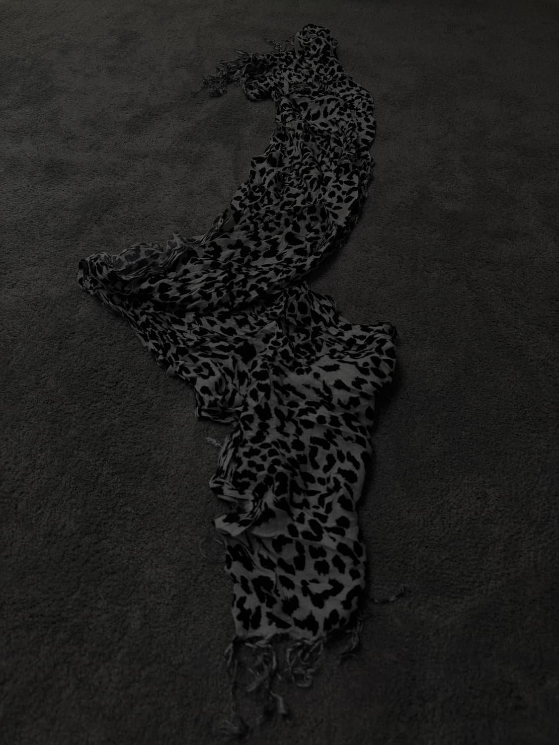 Vintage v-kei punk mood Leoprd scarfa 상품이미지1