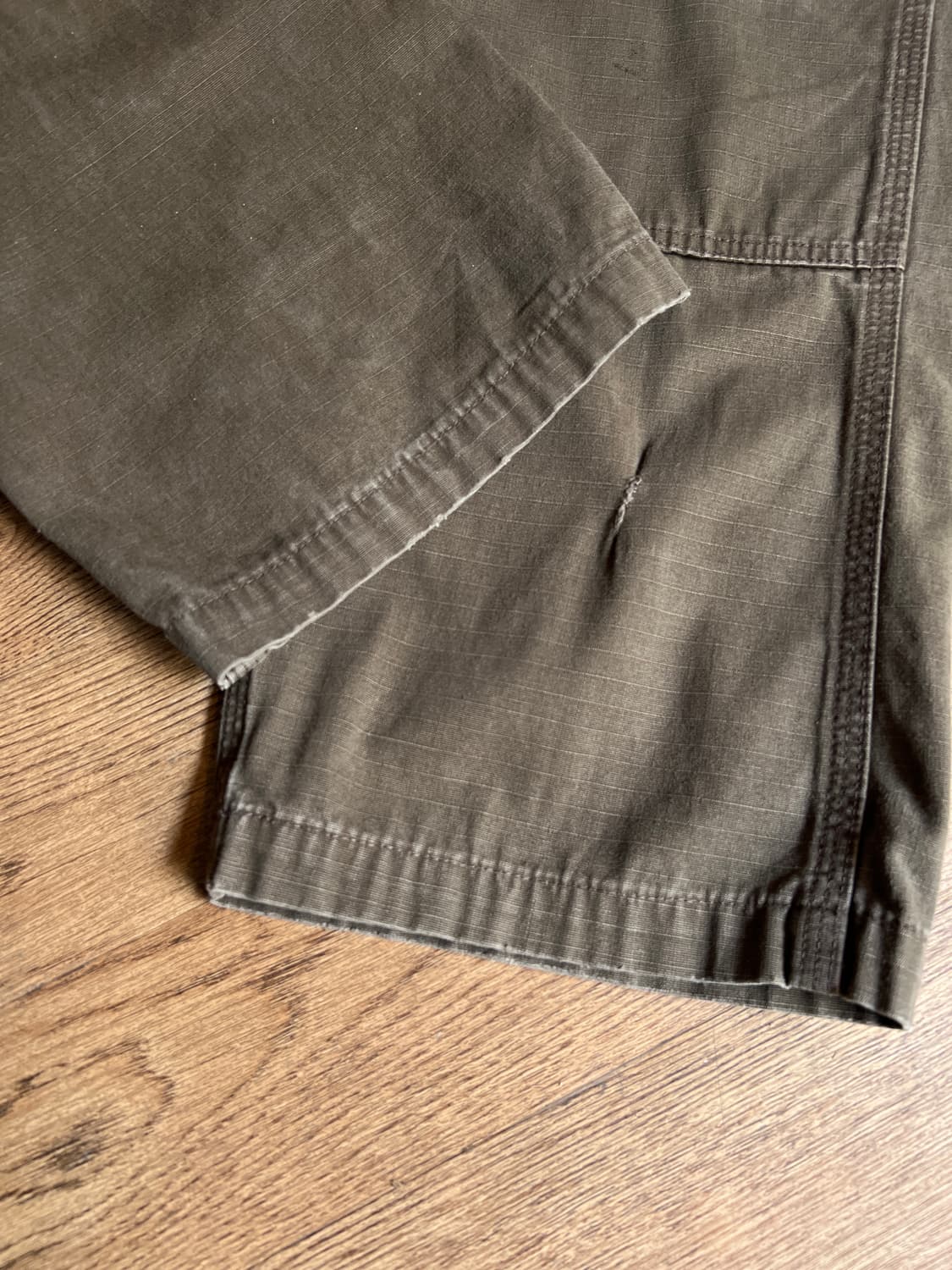 [38]칼하트 USA 페인팅 모스그린 립스탑 더블니 워크 카고 팬츠 상품이미지6