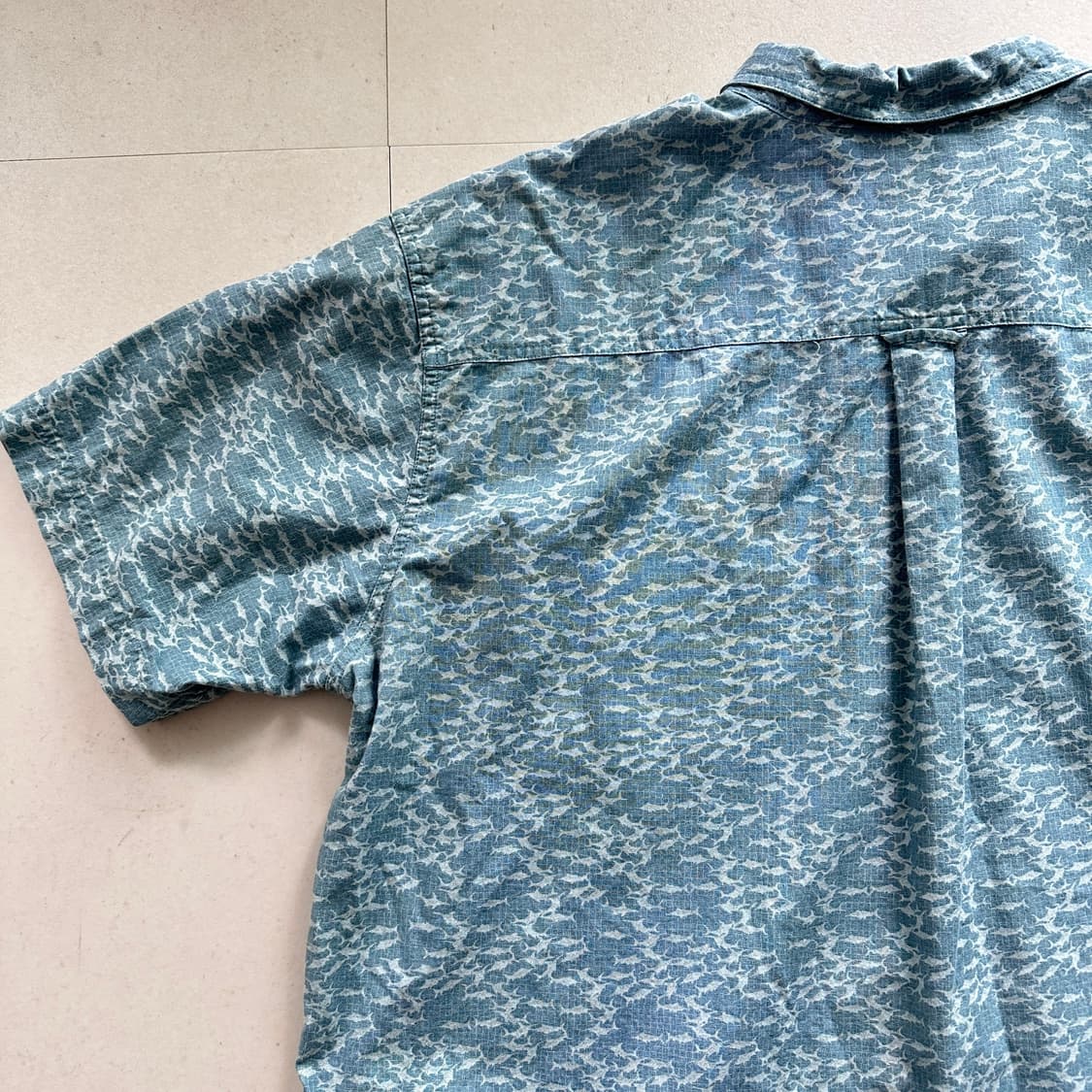 00s 울리치 빈티지 피쉬 패턴 반팔 셔츠 2XL 상품이미지8