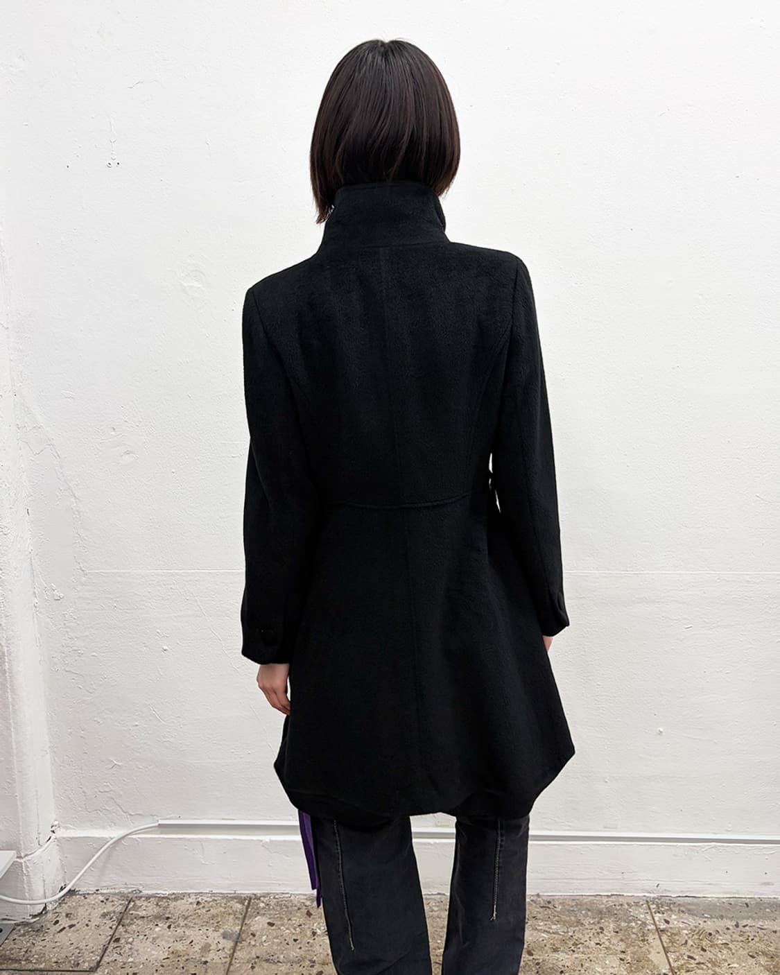 빈티지 하이넥 앙고라 코트 상품이미지2