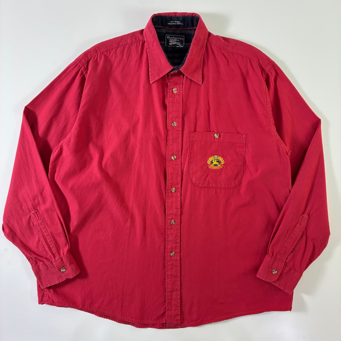 Burberry 버버리 90‘s 크러스트 아카이브 피그먼트 레드 포켓 셔 상품이미지1