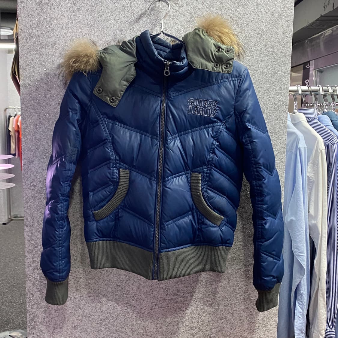 게스진 나일론 덕다운 y2k 퀄팅 패딩 B3077 상품이미지2