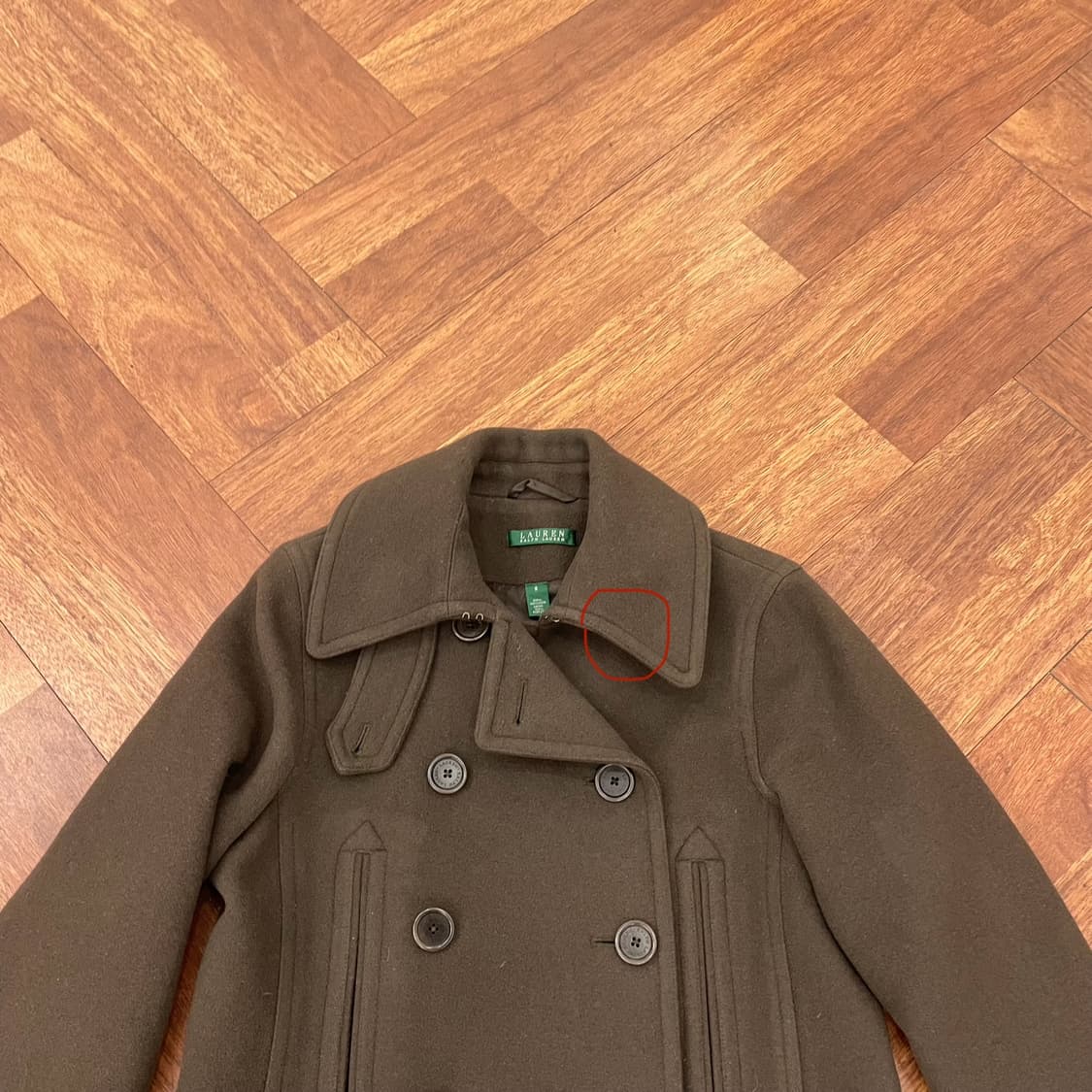 여성 폴로 랄프로렌 브라운 피코트 상품이미지4