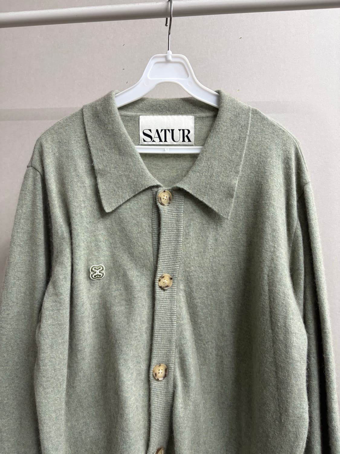 세터 울 그린 가디건 상품이미지1