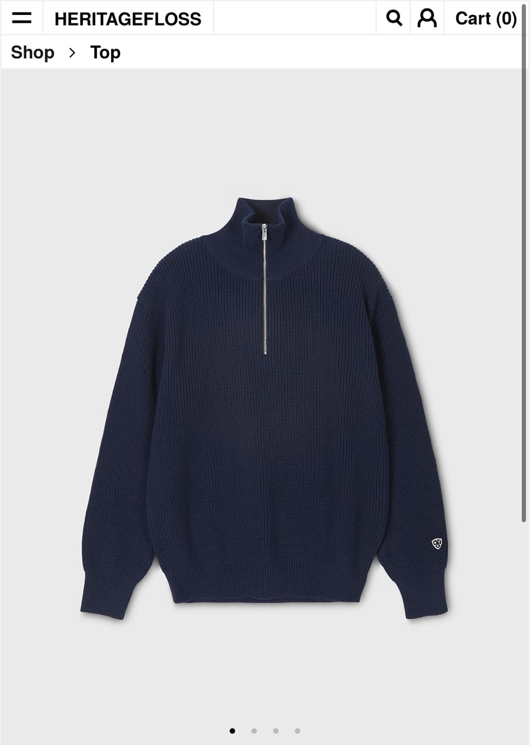 헤리티지플로스 반집업니트스웨터(WOOL HALF-ZIP 상품이미지1