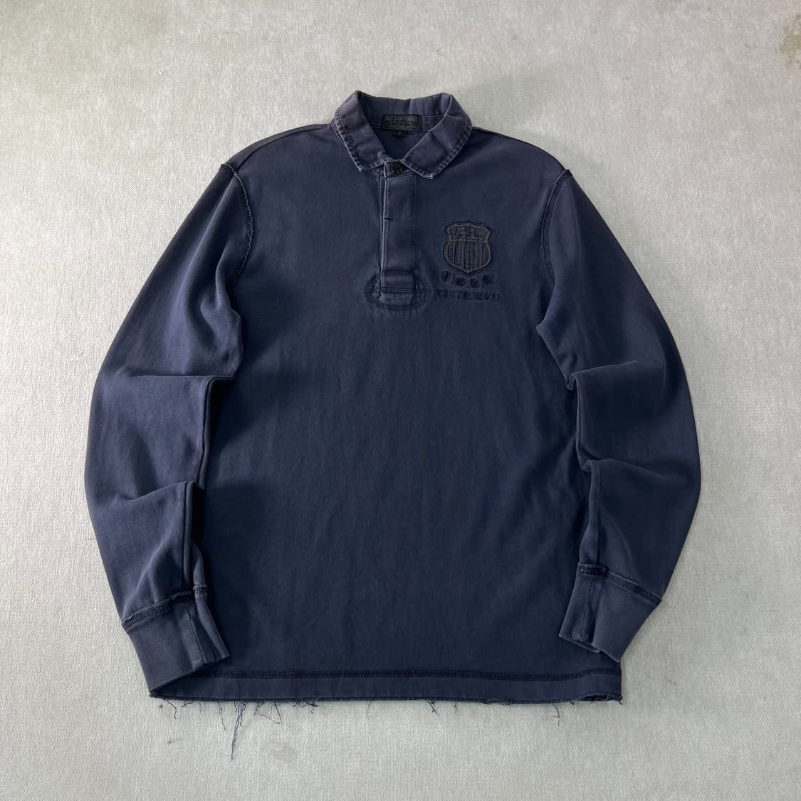 95 폴로랄프로렌 진스 성조기패치 빈티지 워싱 럭비티 상품이미지2