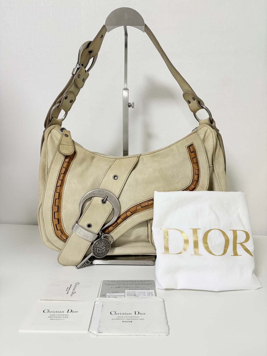 디올 가우초 새들백 베이지 상품이미지8