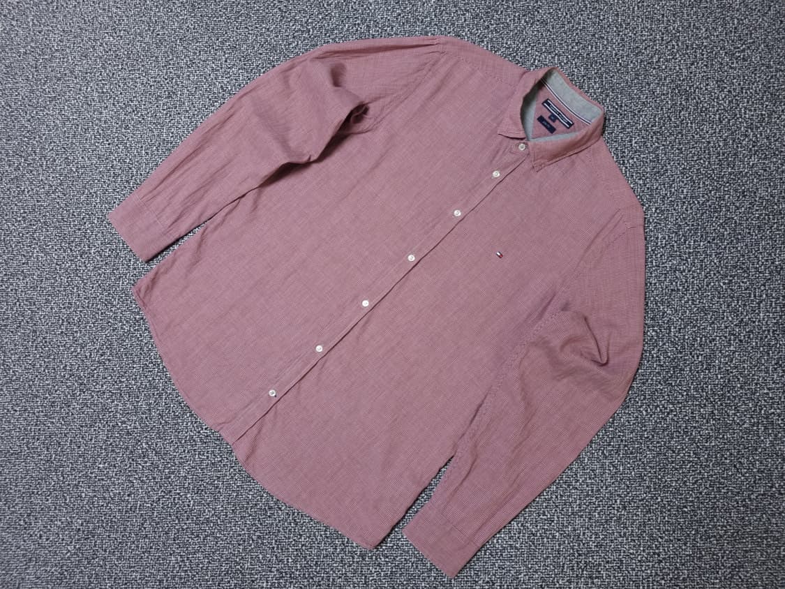 [무료배송][105]타미힐피거 남성용 체크 셔츠 남방 상품이미지3