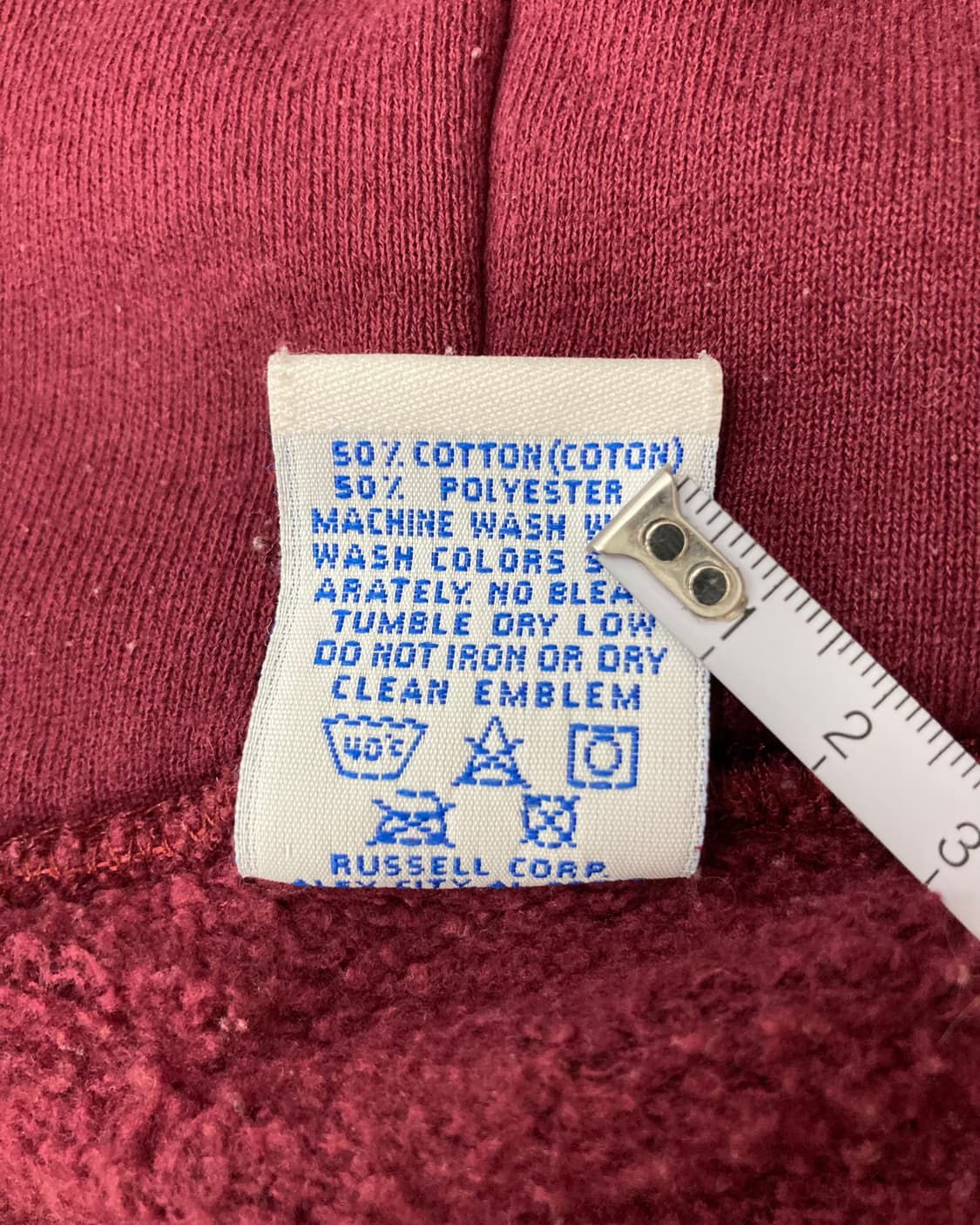 90s Russell Zip Up Hoodie (burgundy) 상품이미지4