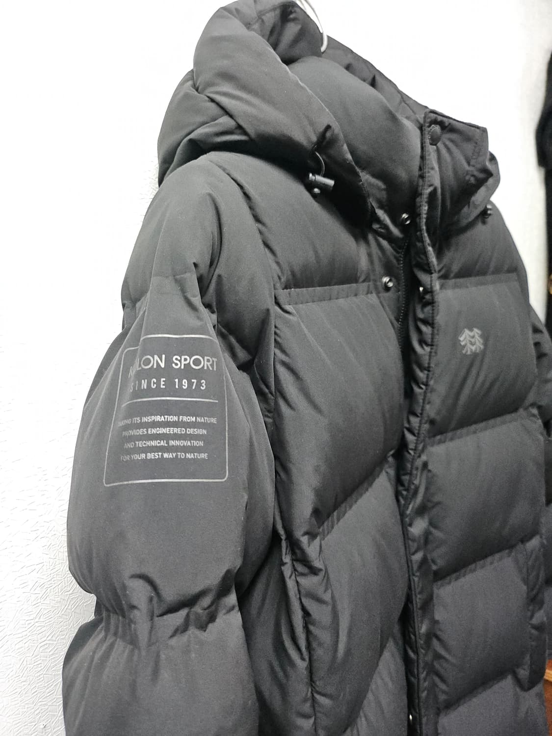 코오롱스포츠 구스 블랙 롱패딩 후드 85 상품이미지2