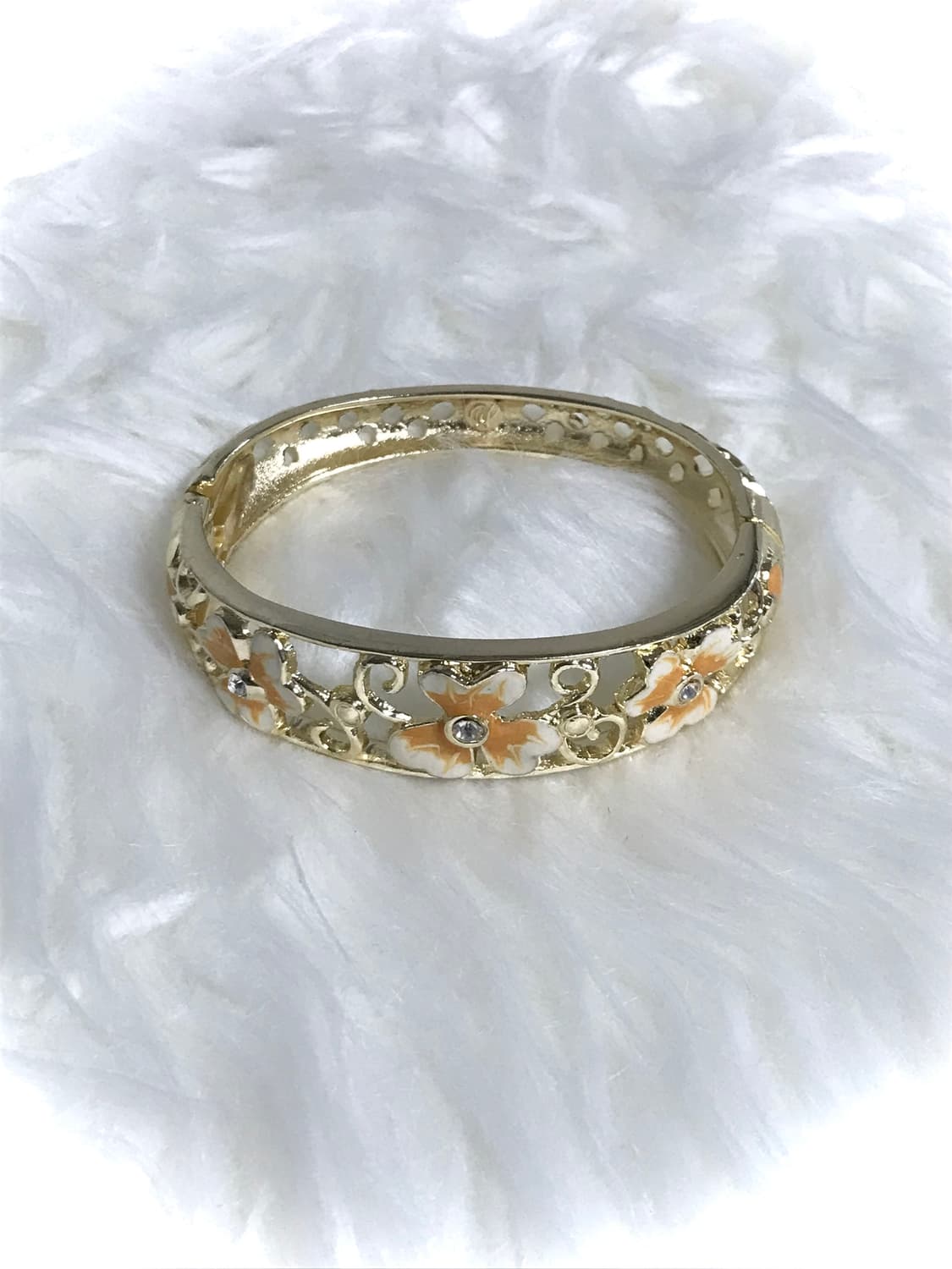 빈티지 페어리 오리엔탈 꽃 뱅글 팔찌 상품이미지1