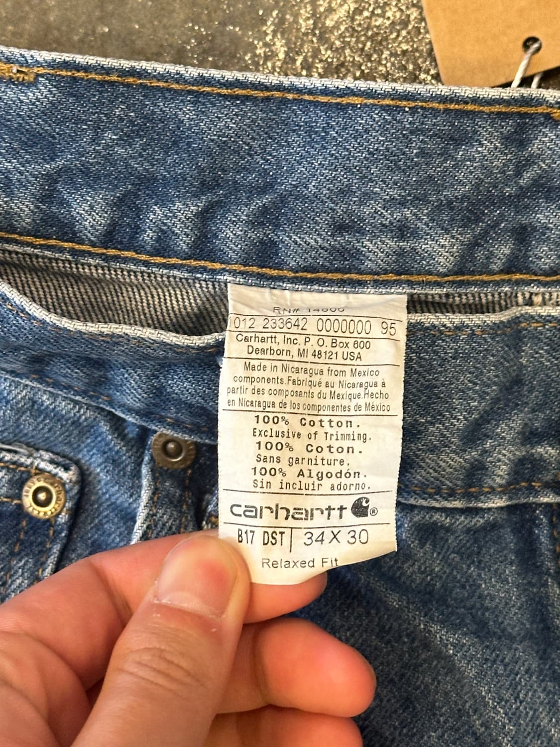 Carhartt 칼하트 릴렉스핏 데님팬츠 34x30 상품이미지4