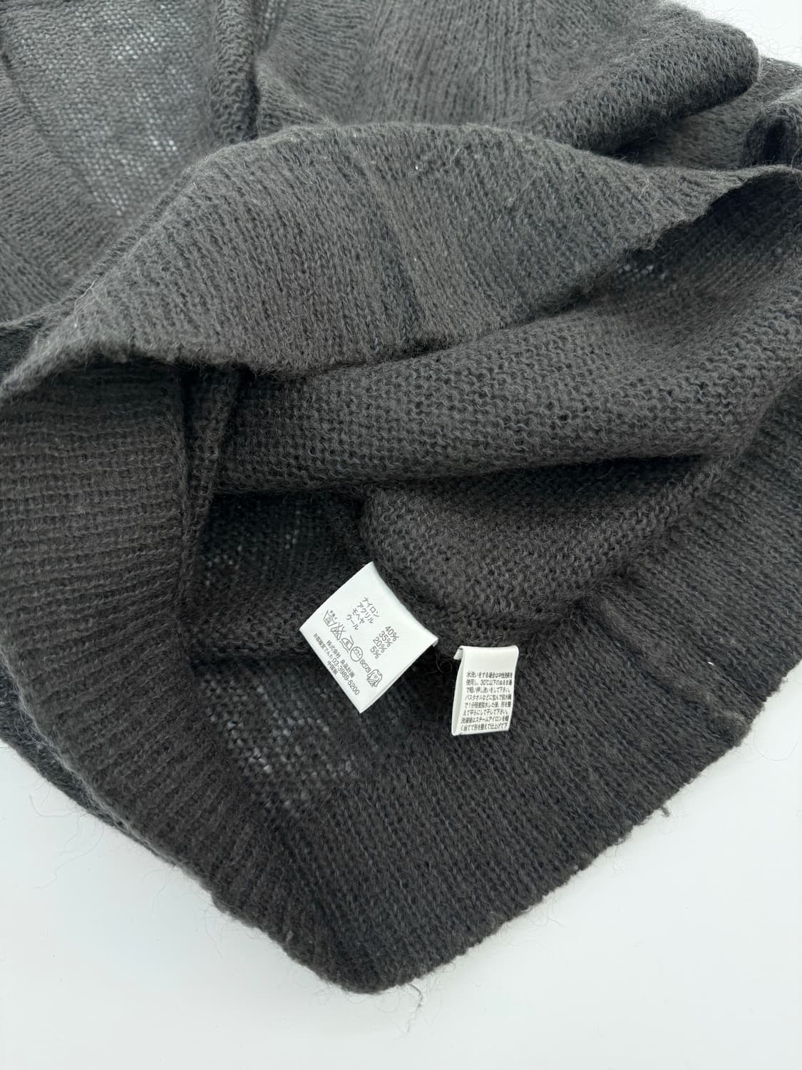 빈티지 그레이 시스루 레이어드 니트 상품이미지4