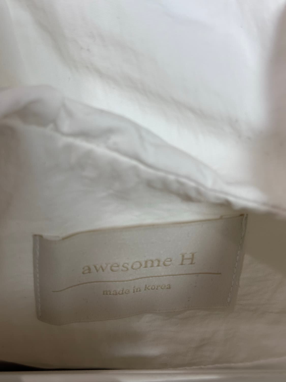 어썸에이치 화이트 크롭 후드 바람막이 자켓 상품이미지5