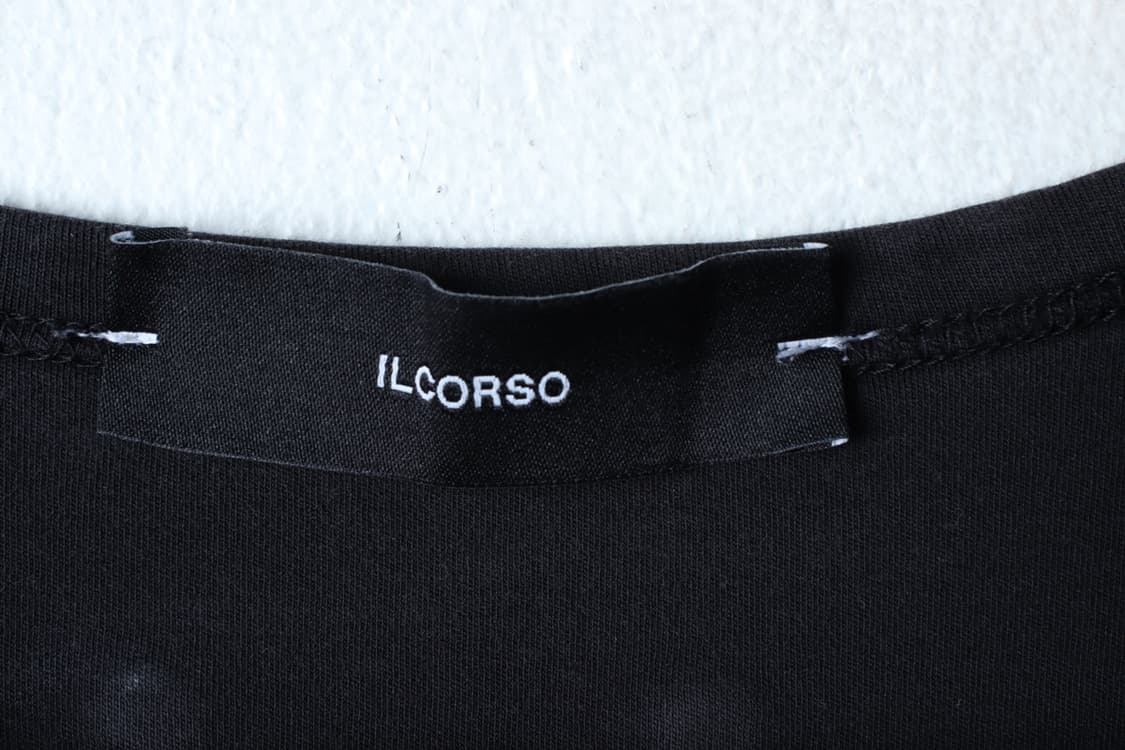 (L-XL) 일꼬르소 반팔 티셔츠 무지 블랙 놈코어-H32299 상품이미지6