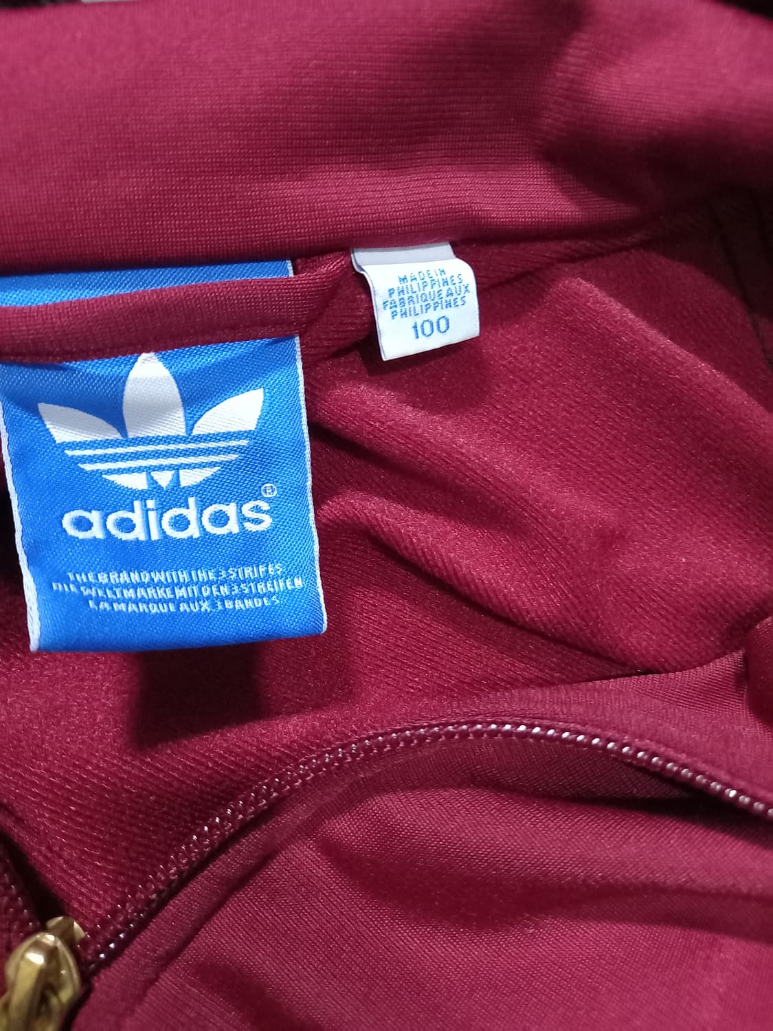 아디다스 파이어버드 버건디 블랙 트랙탑 저지 져지집업 100/L 상품이미지4