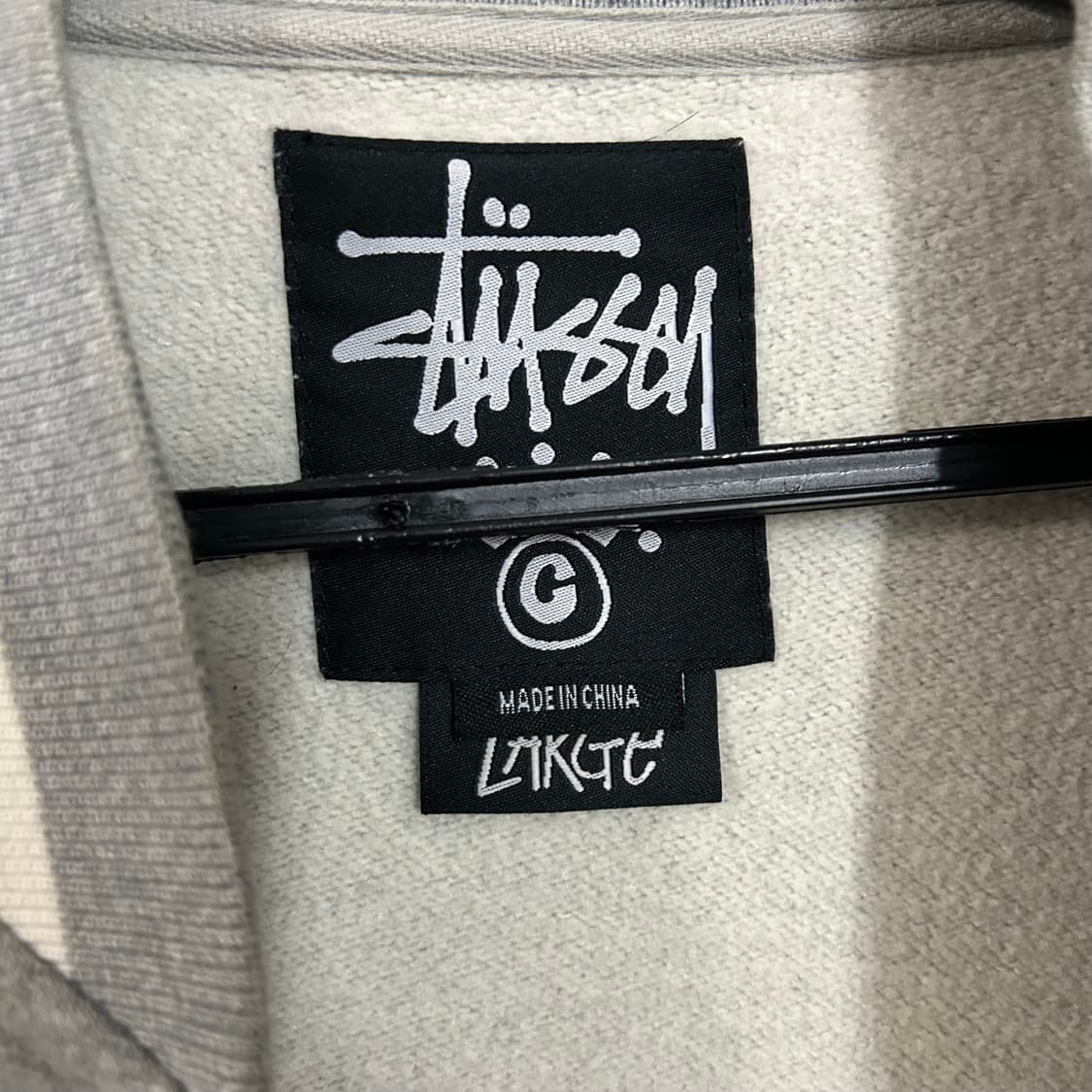 (L) 스투시 Stussy 그레이 코튼 집업 바시티 자켓 상품이미지6