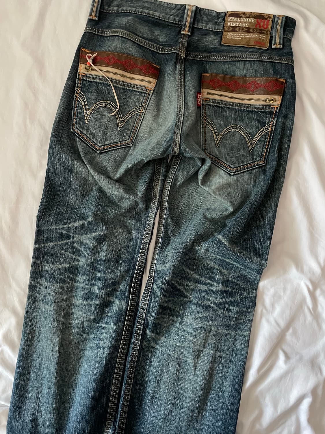 빈티지 y2k 에드윈 데미지 데님 팬츠 보헤미안 상품이미지5