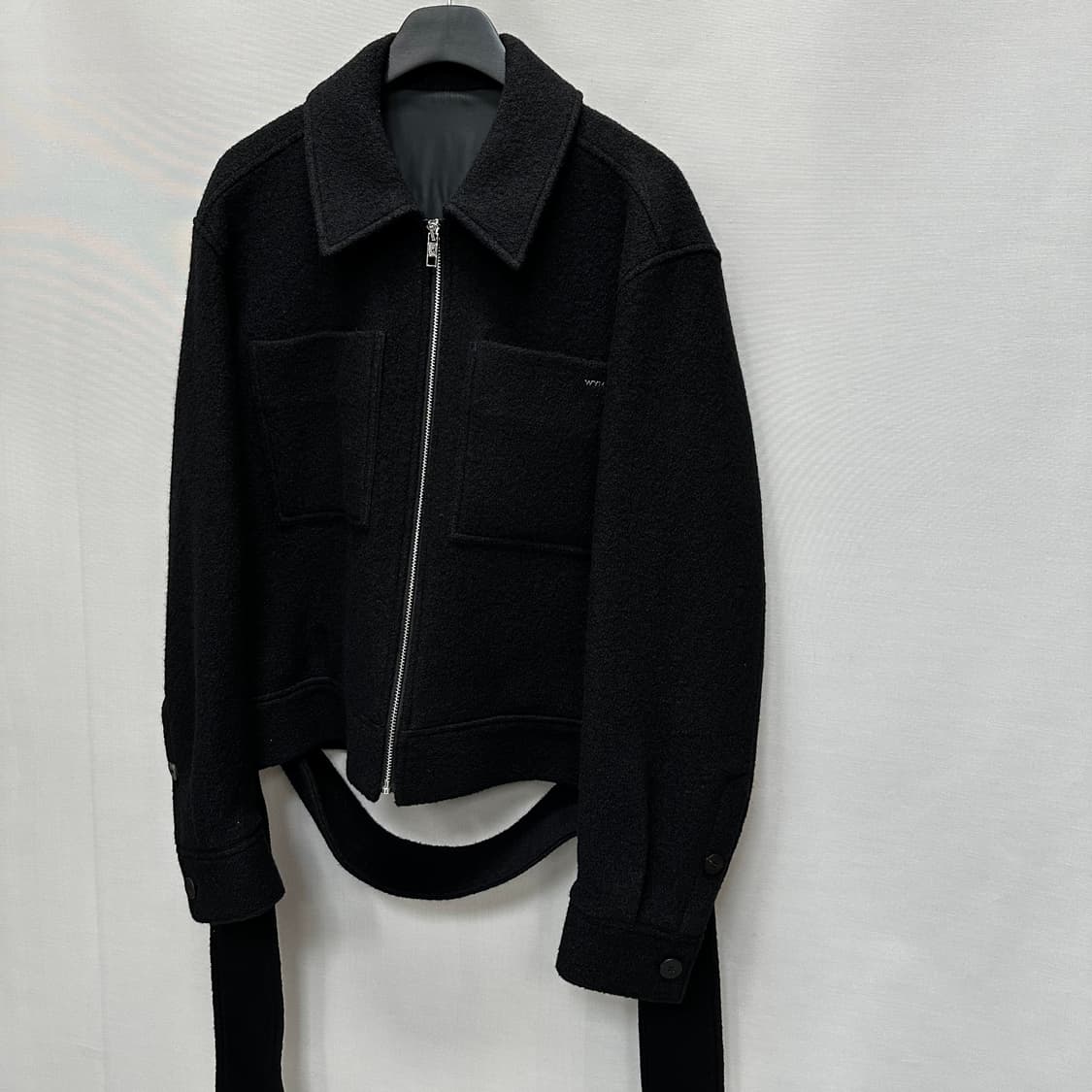 우영미 벨티드 블루종 울 자켓 ( 100~105 ) 상품이미지3