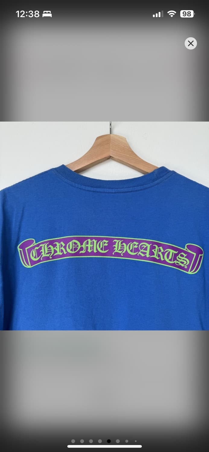 Chrome hearts blue scroll T-shirt 상품이미지3